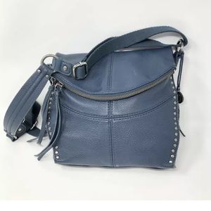 THE SAK DEENA Teal Leather Cross-Body STUD Bag